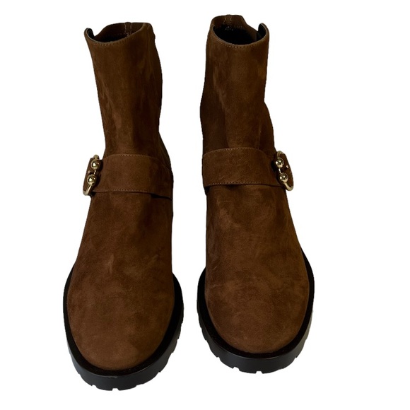 Stuart Weitzman Boots Women’s Size 11 Luxering Brown Suede Ankle Boots in Coffee - Picture 2 of 7